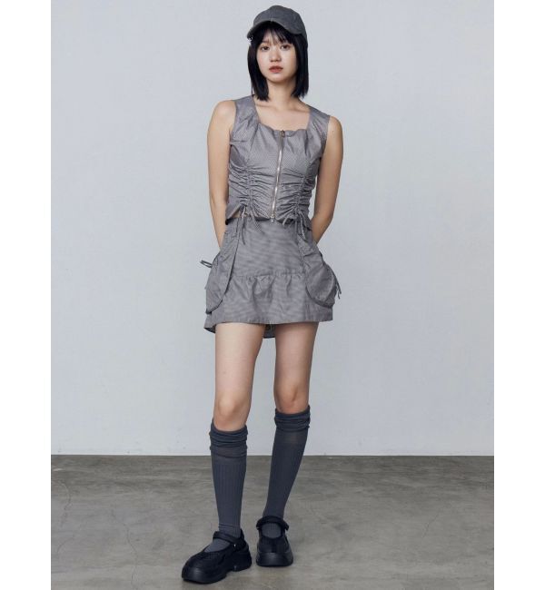 EMODA「ハングポケットフレアミニスカート」|スカート|