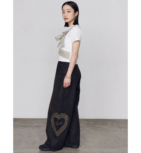 EMODA「レースグラフィックルーズデニム」|デニム|