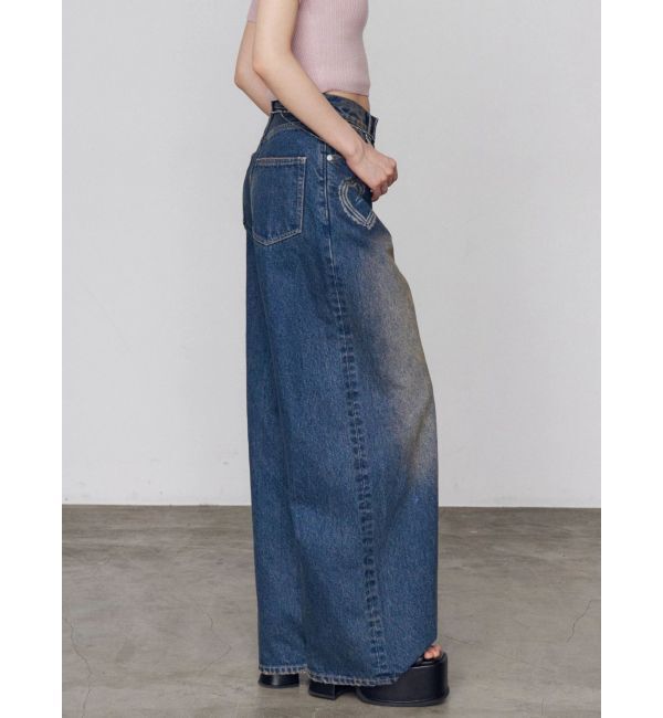 EMODA「レースグラフィックルーズデニム」|デニム|