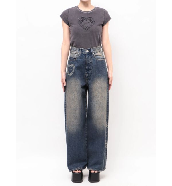 EMODA「レースグラフィックルーズデニム」|デニム|