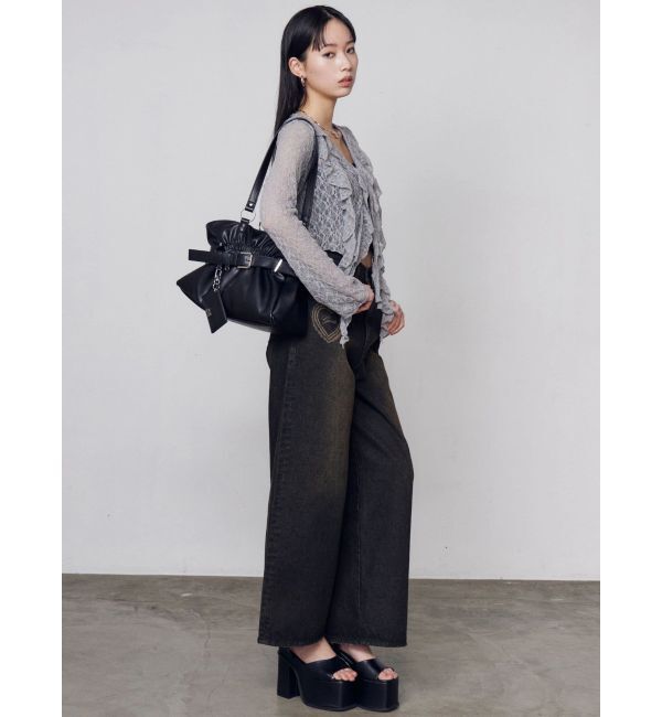 EMODA「レースグラフィックルーズデニム」|デニム|