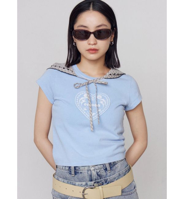 EMODA「エンブレムハートパッチTシャツ」|Tシャツ・カットソー|