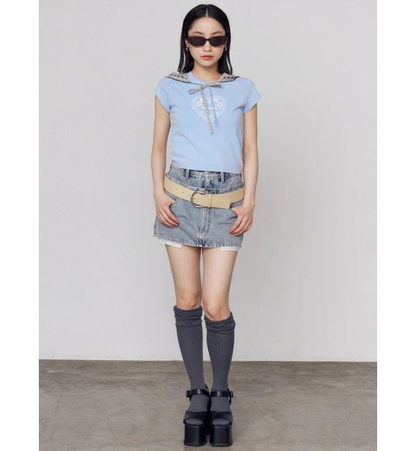 EMODA「エンブレムハートパッチTシャツ」|Tシャツ・カットソー|