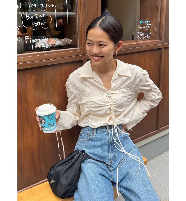 Ungrid「シャーリングデザインブラウス」|シャツ・ブラウス|