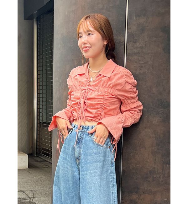 Ungrid「シャーリングデザインブラウス」|シャツ・ブラウス|