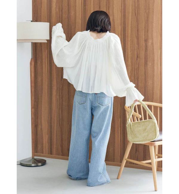 Ungrid「メッシュコンビショートブラウス」|シャツ・ブラウス|