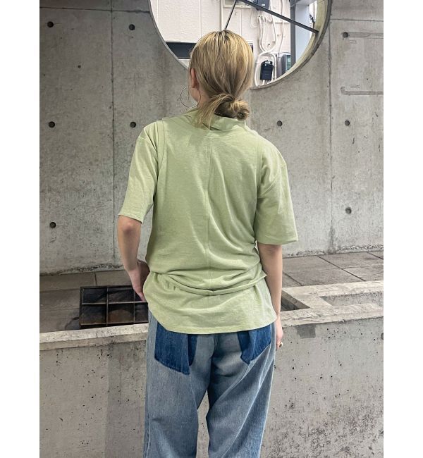 Ungrid「リネン混ハーフスリーブポロカーデ」|カーディガン|