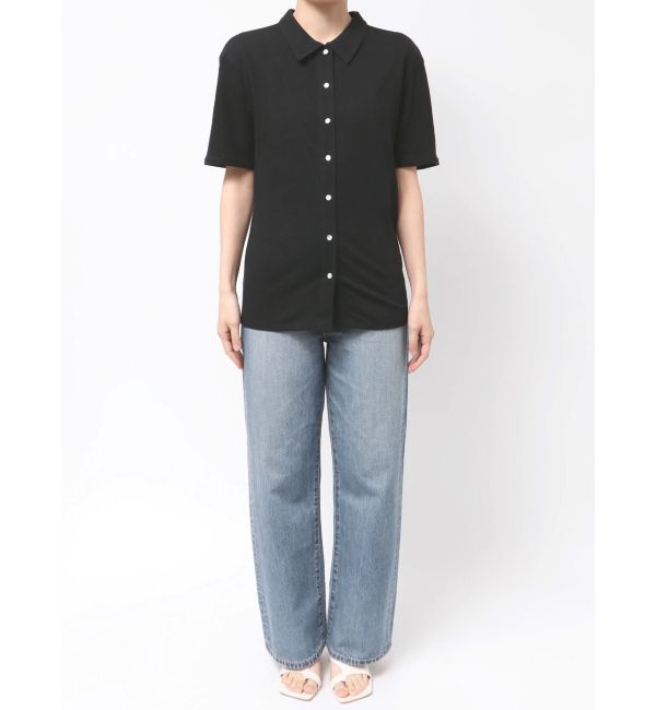 Ungrid「リネン混ハーフスリーブポロカーデ」|カーディガン|