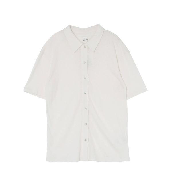 Ungrid「リネン混ハーフスリーブポロカーデ」|カーディガン|