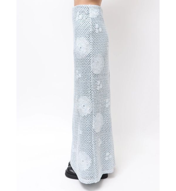 Ungrid「透かし編みスパンコールレイヤードスカート」|スカート|