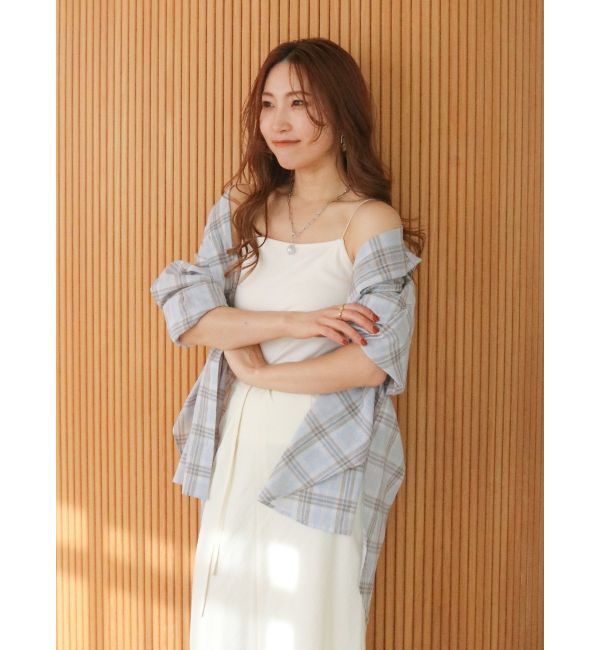 Ungrid「チェックルーズシャツ」|シャツ・ブラウス|ブルー