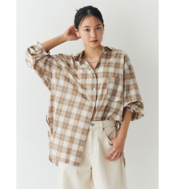 Ungrid「チェックルーズシャツ」|シャツ・ブラウス|