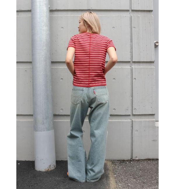 Ungrid「クラッシュデザインストレートデニム」|デニム|