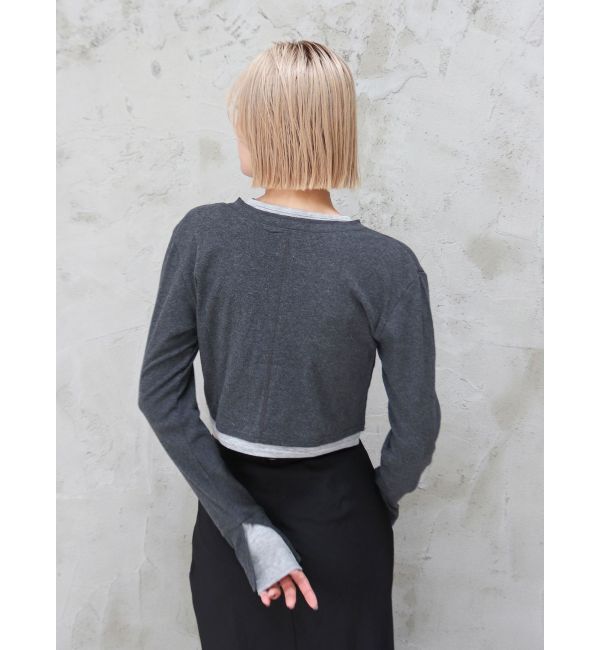Ungrid「レイヤードデザインヘンリーロングスリーブTee」|Tシャツ・カットソー|
