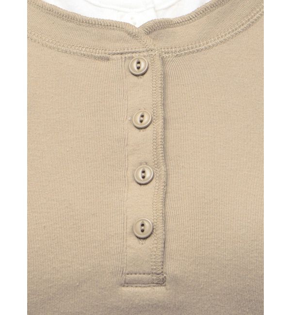 Ungrid「レイヤードデザインヘンリーロングスリーブTee」|Tシャツ・カットソー|