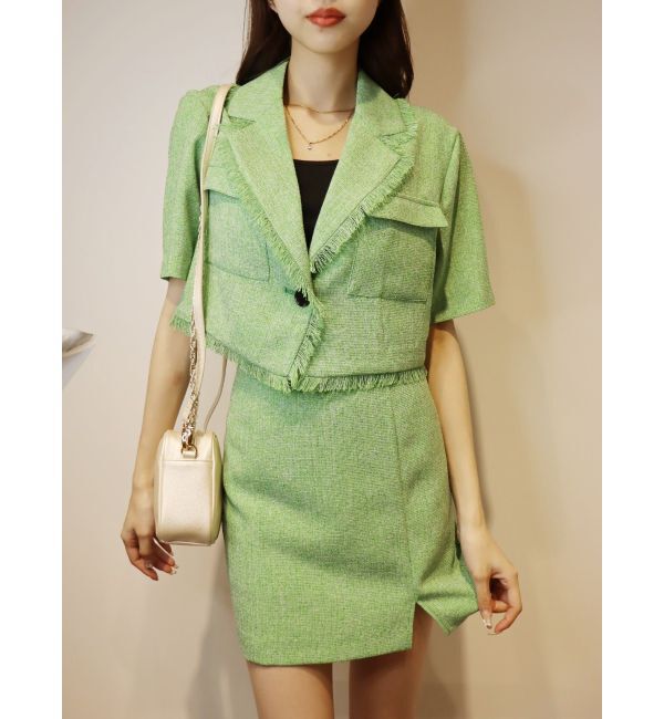 EVRIS「サマーツイードミニスカート【セットアップ着用可能】」|スカート|