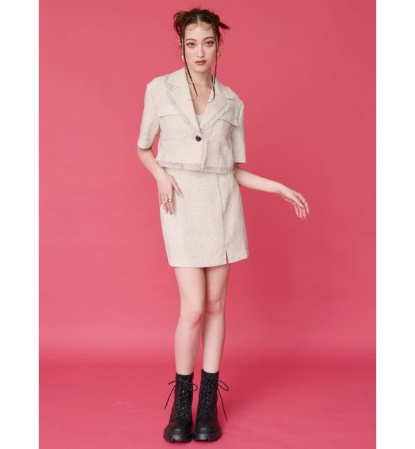 EVRIS「サマーツイードミニスカート【セットアップ着用可能】」|スカート|