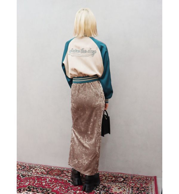 EVRIS「クラッシュベロアレーススカート」|スカート|