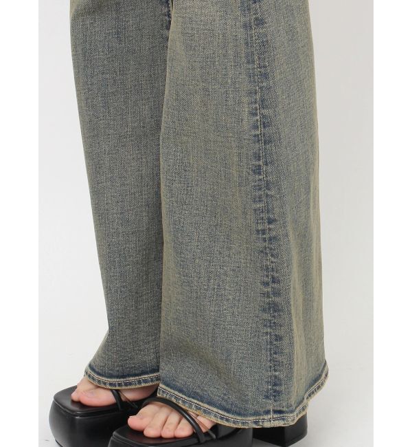 EVRIS「Embroideryフレアデニムパンツ」|デニム|