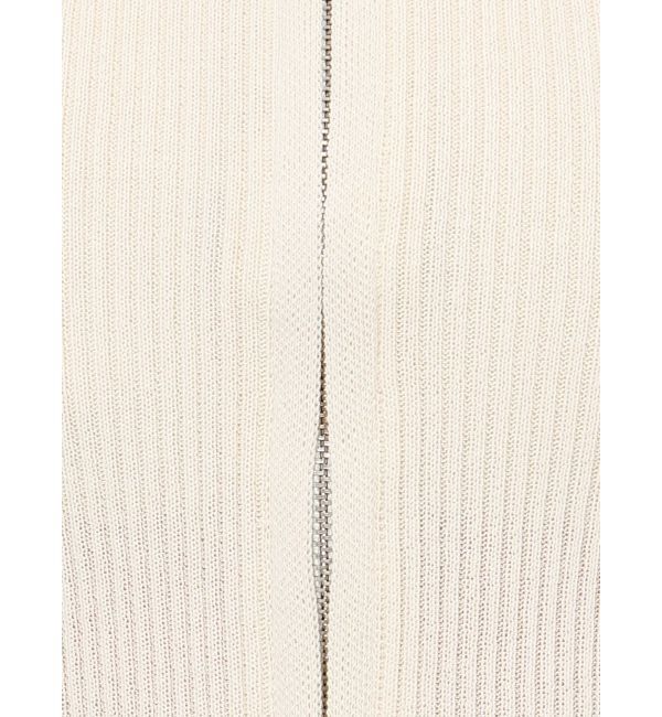 EVRIS「フロントジップハーフスリーブオフショルトップス」|Tシャツ・カットソー|