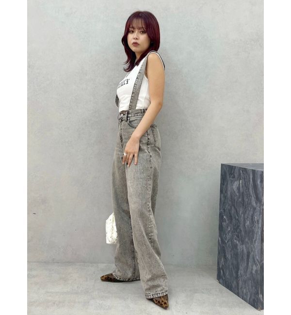 EVRIS「2WAYサロペットワイドデニムパンツ」|デニム|