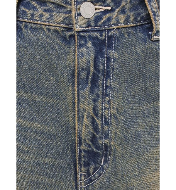 EVRIS「ハイダメージワイドデニムパンツ」|デニム|