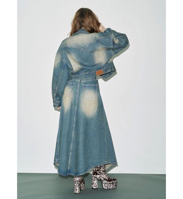 EVRIS「グラデーションスリットロングデニムスカート【セットアップ着用可能】」|スカート|