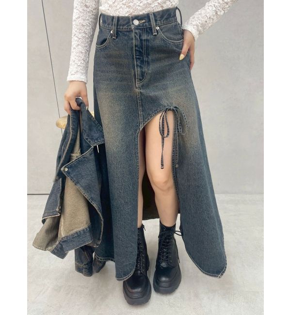 EVRIS「グラデーションスリットロングデニムスカート【セットアップ着用可能】」|スカート|