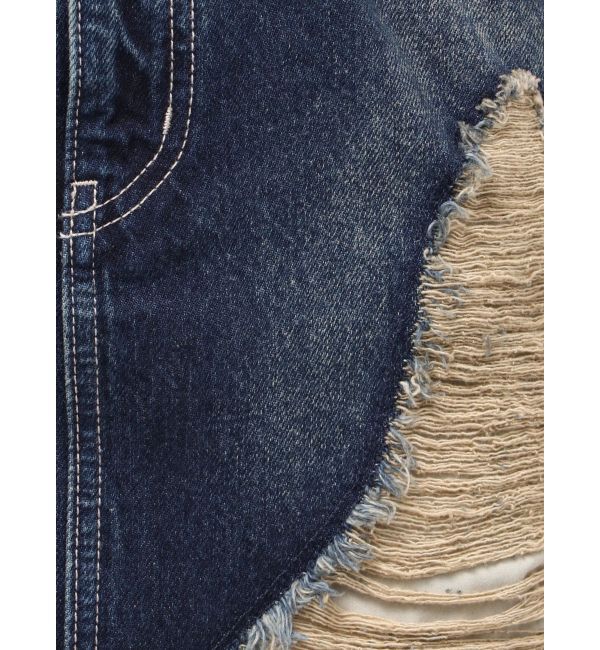 EVRIS「ダメージスリットロングデニムスカート【セットアップ着用可能】」|スカート|