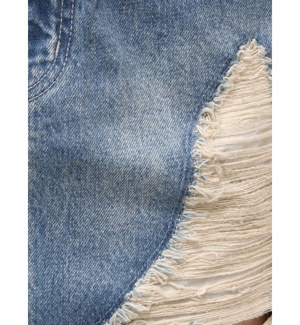 EVRIS「ダメージスリットロングデニムスカート【セットアップ着用可能】」|スカート|