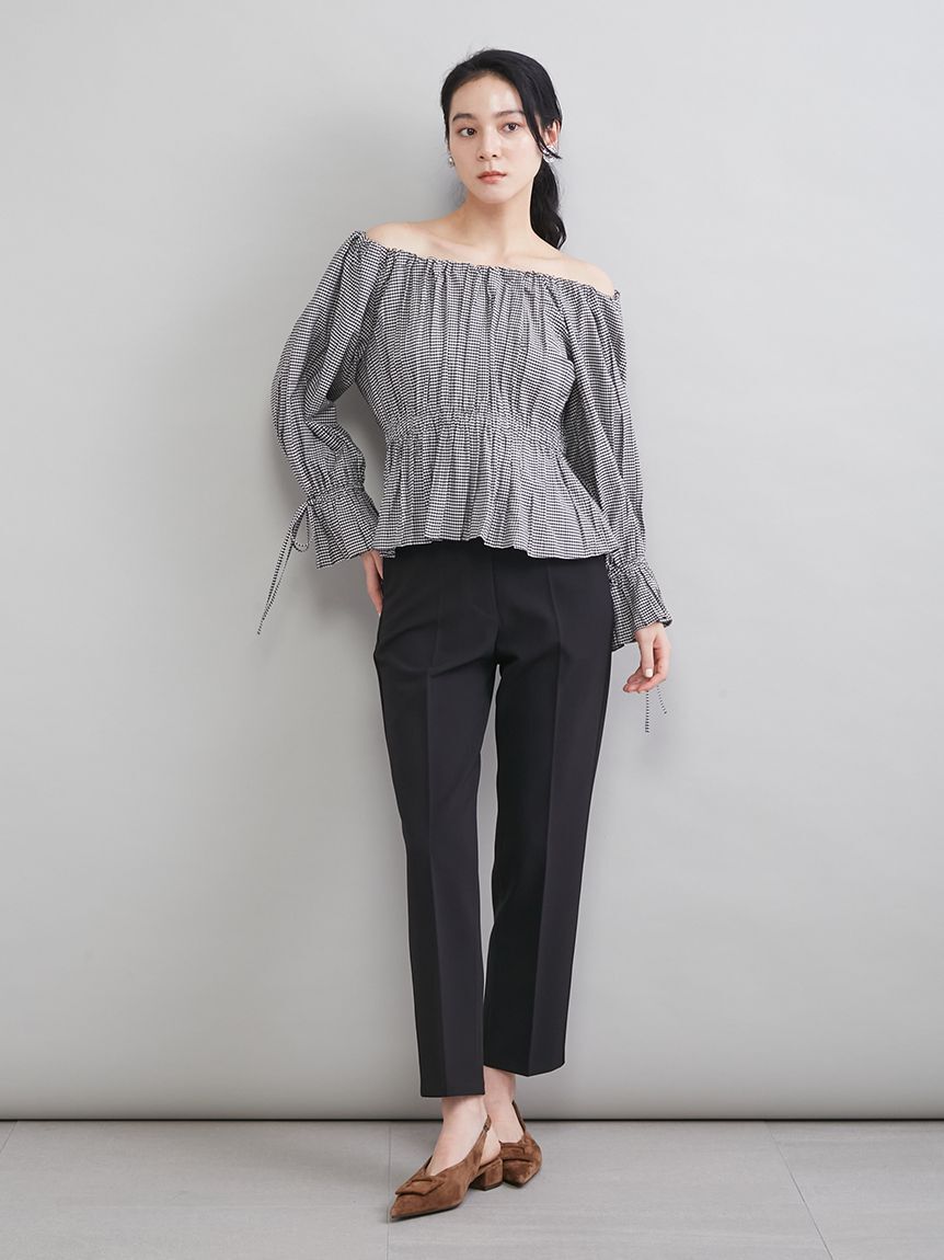 Mila Owen「【MILA PANTS】後ろゴムテーパードパンツ」|チノ|