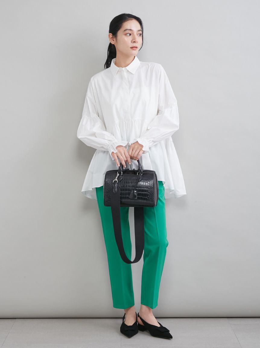 Mila Owen「【MILA PANTS】後ろゴムテーパードパンツ」|チノ|