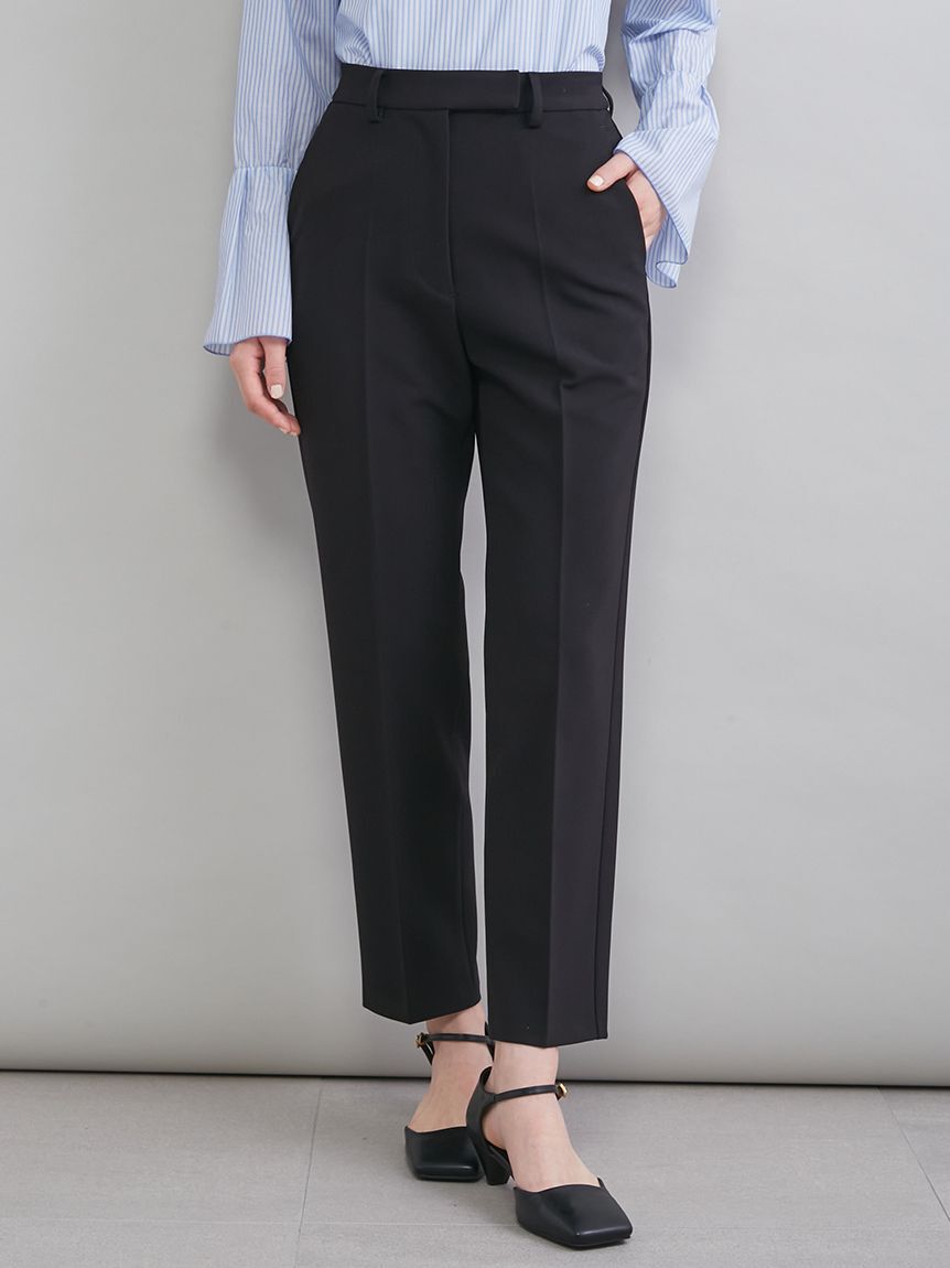 Mila Owen「【MILA PANTS】後ろゴムテーパードパンツ」|チノ|BLK