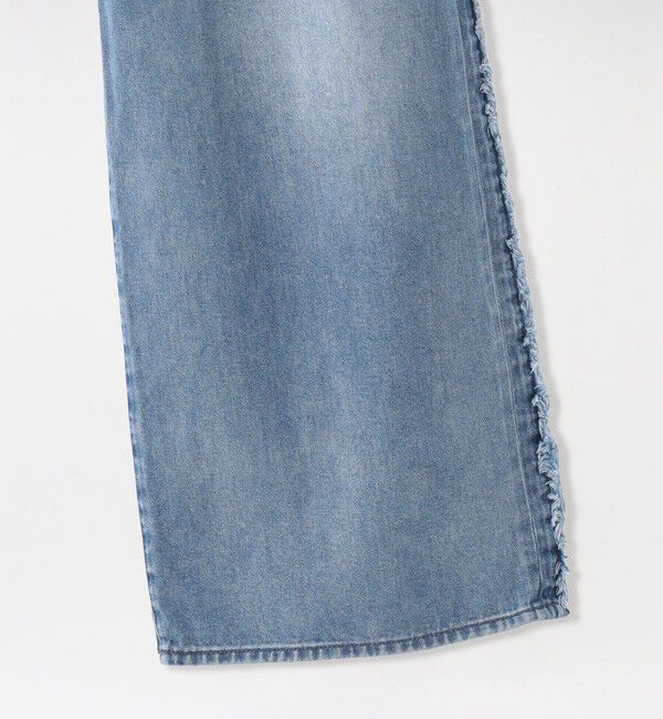  「サイドフリンジワイドデニム」|デニム|