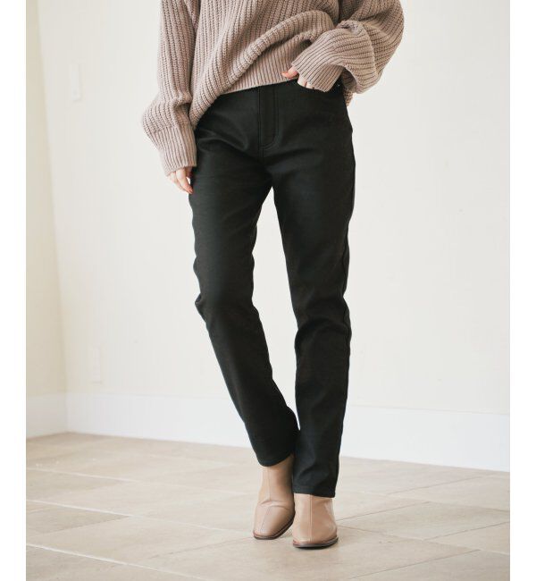 ikka「ボンディングスキニーパンツ」|その他|ブラック