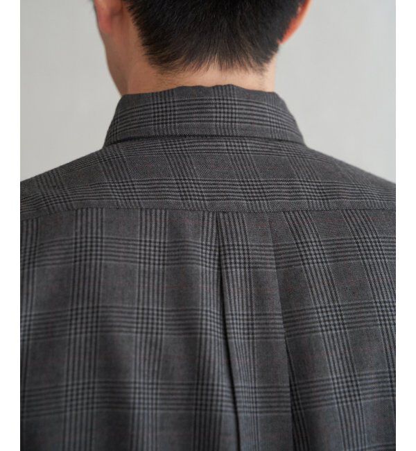 ikka「イージーケアネルチェックスイスカラーボタンダウンシャツ」|シャツ・ブラウス|