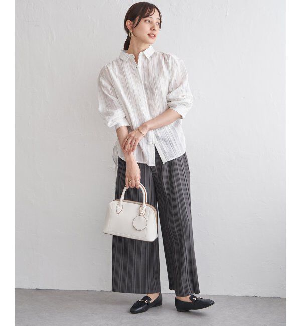 ikka「【雑誌InRed4月号掲載】カットプリーツワイドパンツ【親子コーデ】」|キュロット|