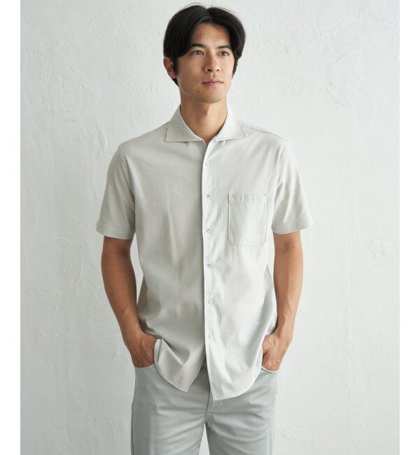 IKKA LOUNGE「アーバンＤＲＹレイカンオープンポロ」|Tシャツ・カットソー|ライトグレー