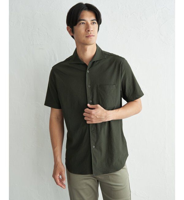 IKKA LOUNGE「アーバンＤＲＹレイカンオープンポロ」|Tシャツ・カットソー|カーキ