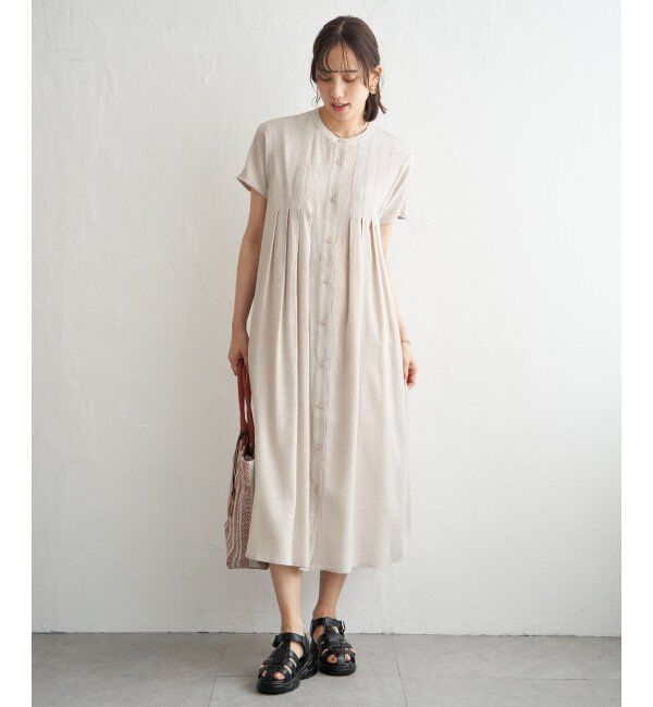 ikka「ウェストギャザーシャツワンピース」|その他|