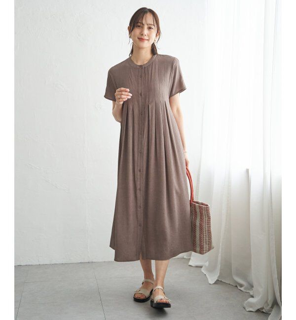 ikka「ウェストギャザーシャツワンピース」|その他|