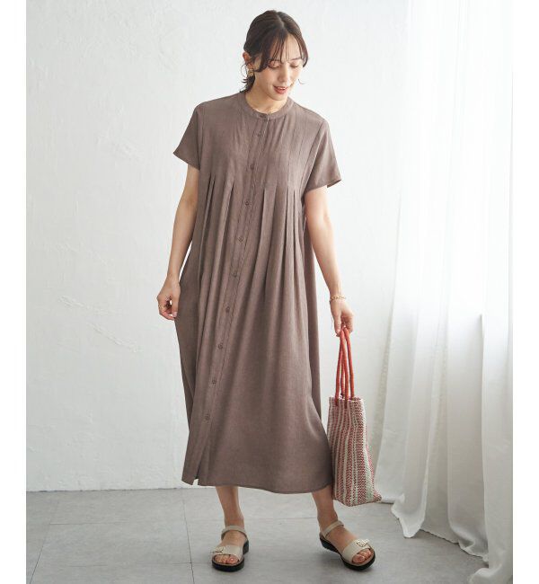 ikka「ウェストギャザーシャツワンピース」|その他|