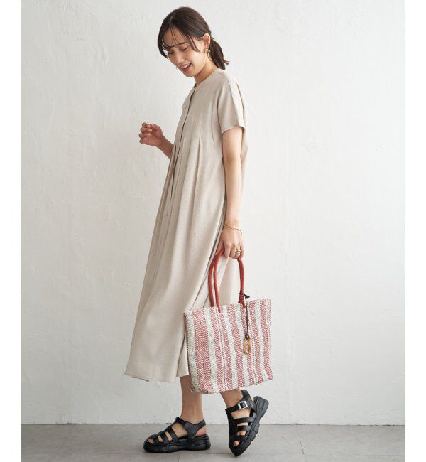 ikka「ウェストギャザーシャツワンピース」|その他|