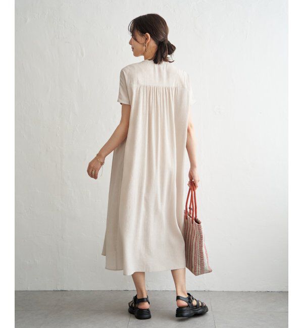 ikka「ウェストギャザーシャツワンピース」|その他|