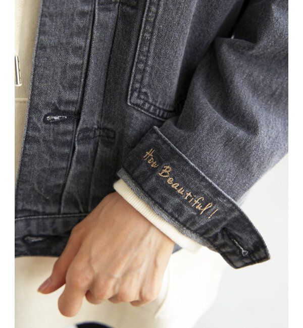 Lbc with Life「ＬＢＣデニムノーカラージャケット」|ブルゾン・スタジャン|