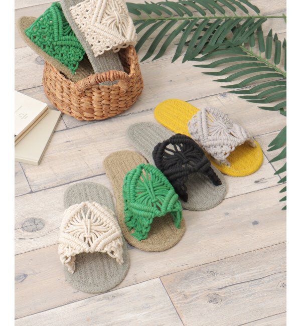 Lbc with Life「マクラメコットンサンダル」|ルームシューズ|