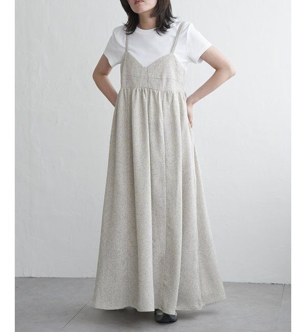 VENCE share style「サマーツィードキャミワンピース」|ワンピース|アイボリー