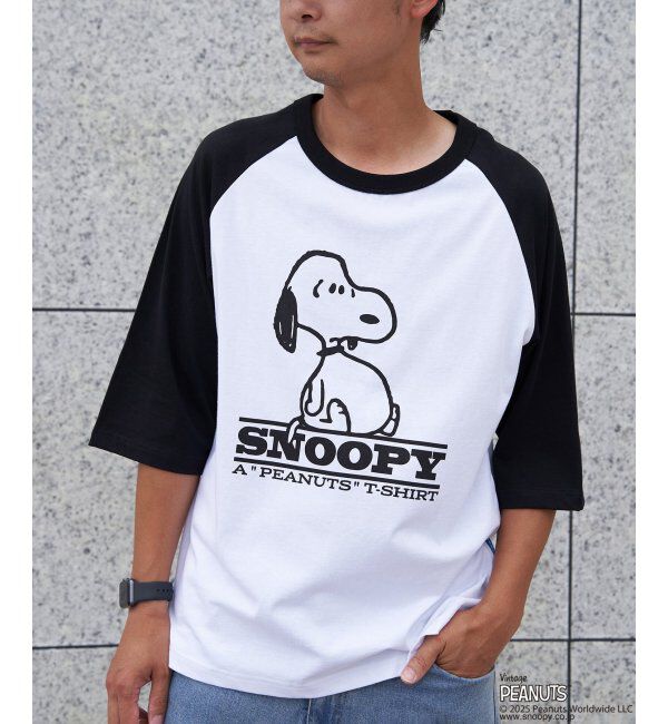 VENCE share style「PEANUTS ピーナッツ SNOOPY スヌーピー TP ビンテージラグランTシャツ」|Tシャツ・カットソー|