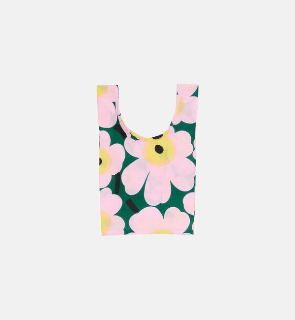 Marimekko「Unikko ミニスマートバッグ」|トートバッグ|ﾗｲﾄﾋﾟﾝｸ&times;ｸﾞﾘｰﾝ