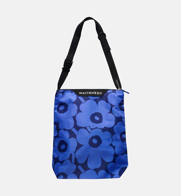 Marimekko「Neat Crossbody Unikko M ショルダーバッグ」|ショルダー・メッセンジャー|ブルー&times;ダークブルー